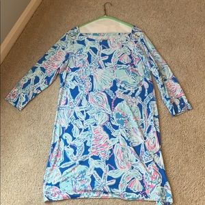 Lilly Pulitzer Long Sleeved Blue & Pink Dress